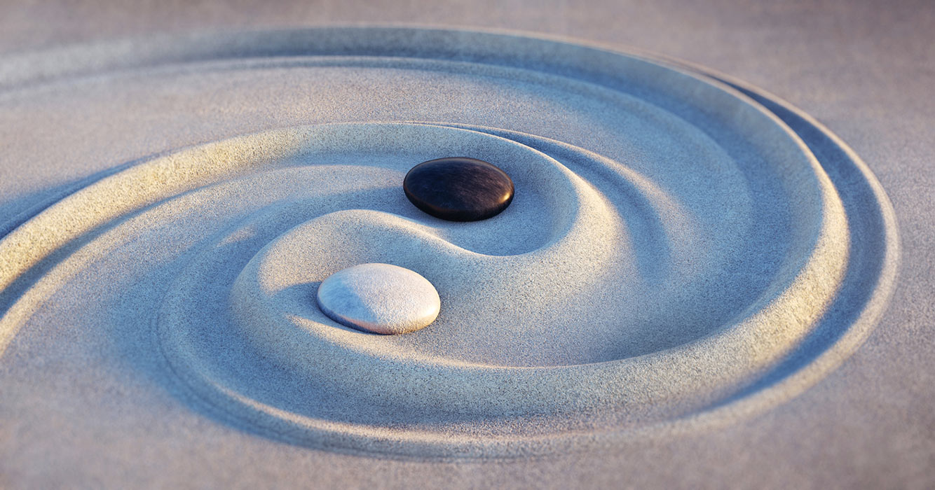 JAGGAER Trust Center - Yin & Yang Symbol Using Rocks