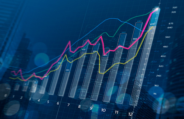 Spend Analytics Graph - Upward Bar Chart